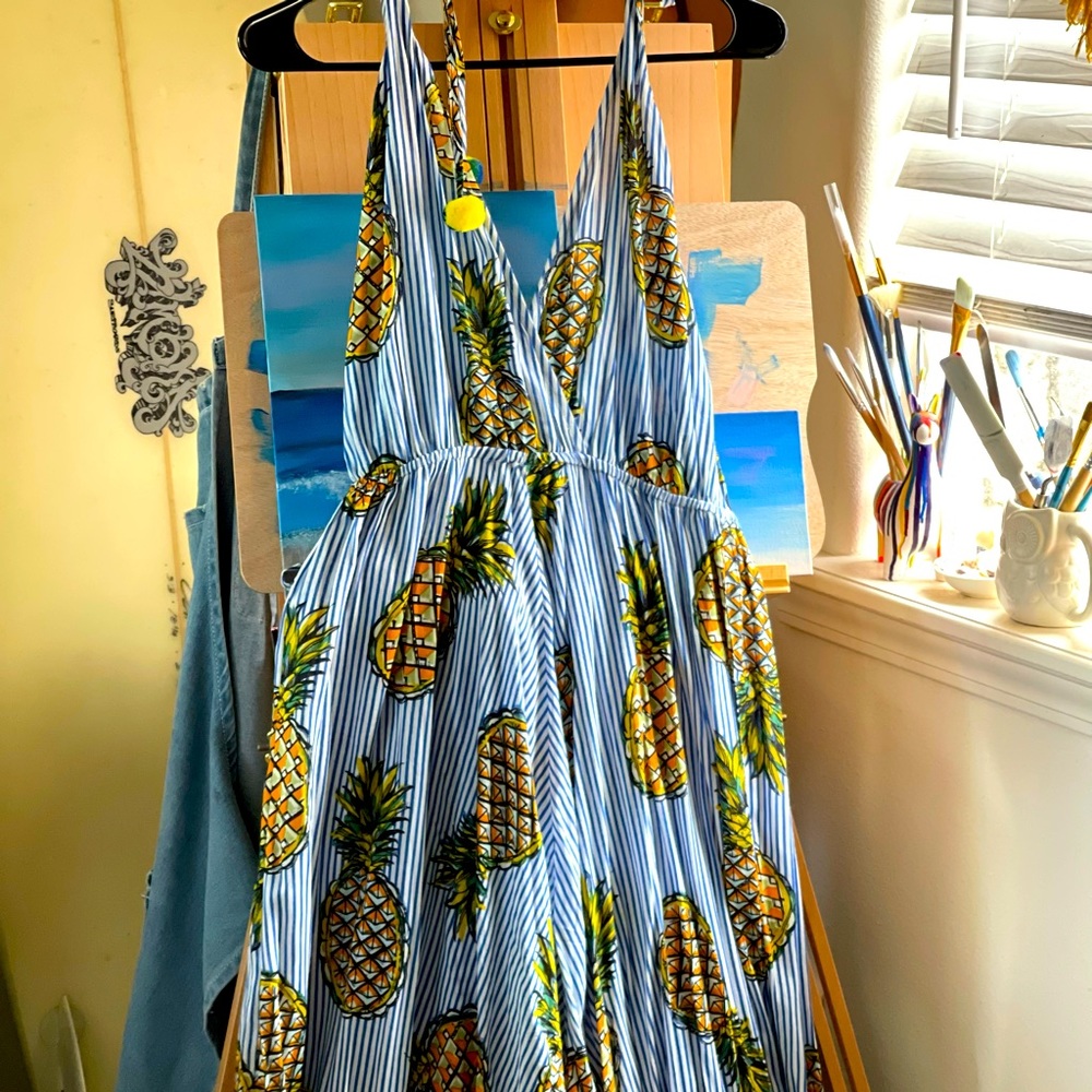 Boutique Pineapple pinstripe jumper